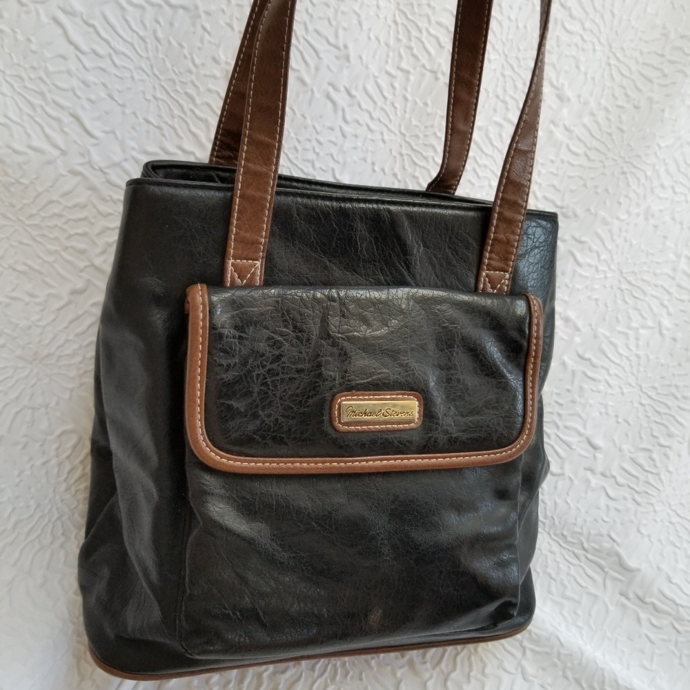 Michael Stevens Black/Brown Satchel